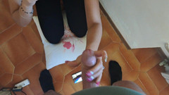 LauraOnHeels: POV Smoking Blowjob with Huge Load of Cum on My...