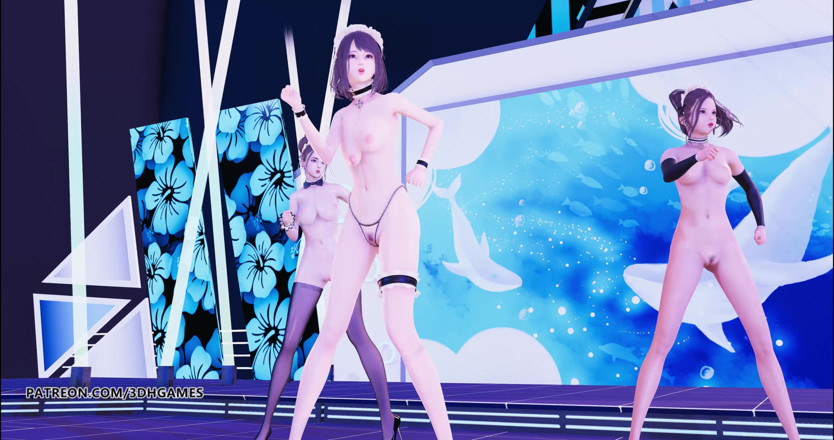 3D-Hentai Games: Hurly burly sexy maid naked dance 4K
