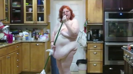 BBW nurse Vicki adventures with friends: Requested video Big fat Stepmom milf cleans kitchen with her...