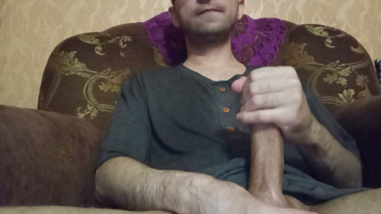 Alex Metallov: I Strocking My Big Hard Cock. Full Balls of Cum