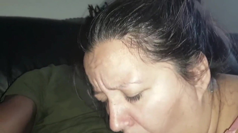 Real homemade BBW BBC porn: WildEnglishBBW sucking BBC while he fingers my wet pussy