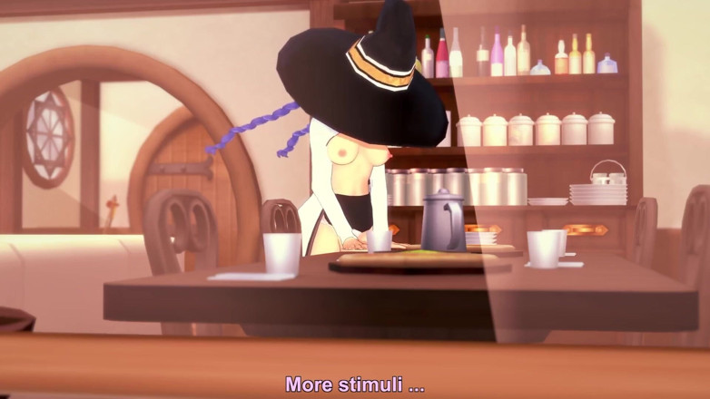 Wraith ward: Roxy wrijft op de hoek van de tafel - Mushoku Tensei...