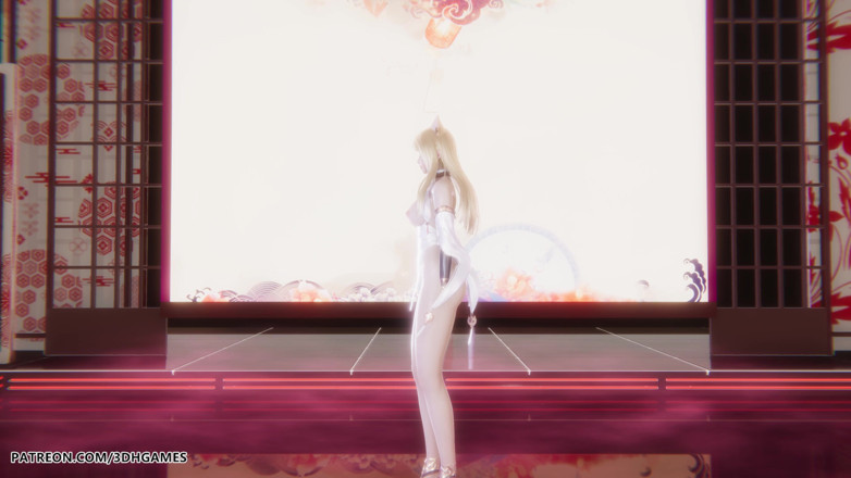 3D-Hentai Games: Mmd Gokuraku Jodo Ahri Sexy Striptease League of Legends Hentai...