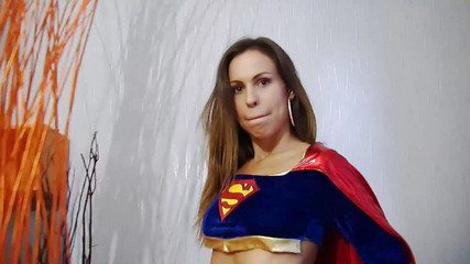 Toy Sluts: Beautiful babe in superman costume is dildoing her pussy