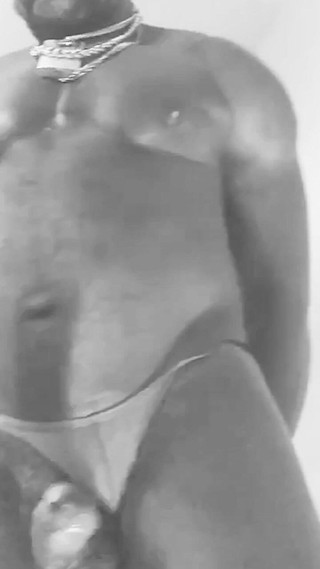 Black mature kinky muscle: Black & White Black Muscle Daddy Edging and Cum