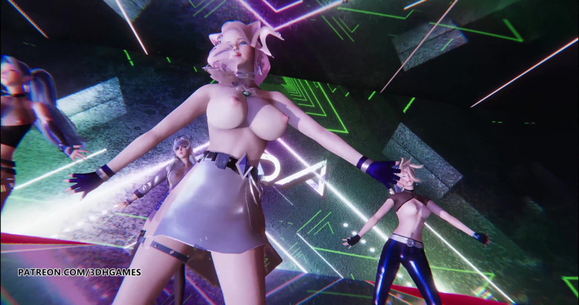 3D-Hentai Games: KDA - Více striptýzu Ahri Akali Evelynn Kaisa Kda Seraphine všechno