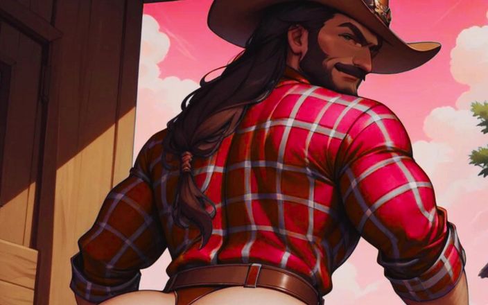 Real narrated fantasy: Anime hentai muda berotot dan tua petani pesta seks gay