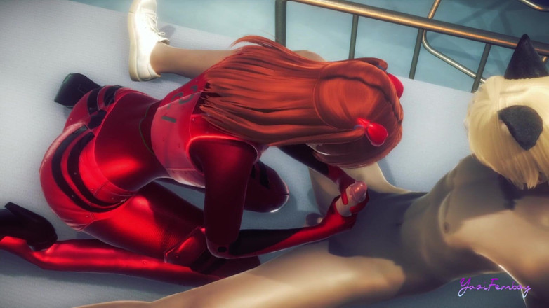 Yaoitube: Evangelion Asuka - Adakah Asuka Femboy Bersedia Untuk Menelan Semua Air...