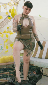 Thirsty Gimp Has Foot Fetish Quenched by Ms Nacke