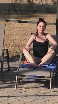 Footfetish Session by the Pool