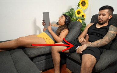XxHomeMade: My Stepbrother Take Out His Dick While I Study Online