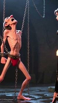 Ballbusting - โดมินาทริกซ์เตะไข่ของผู้ชายที่ถูกมัด