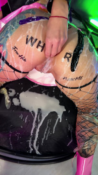 Bukkake & Anal Fisting for a Cyberpunk Slut