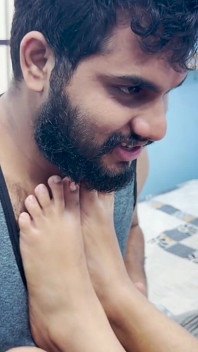 Step Stepbrother Seduce Step Stepsister for Feet Massage and Feet Kiss