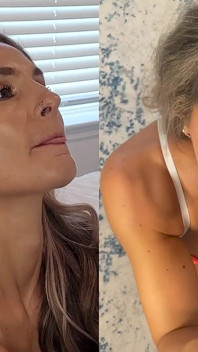 Une MILF sexy suce une grosse bite noire