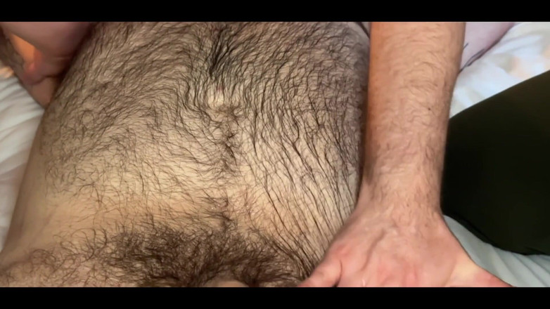 PoppaPig: Hairy Bears 4 Handed Massage Cum