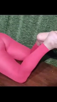 Uctívání nohou s bez nohou nylonových ponožkách