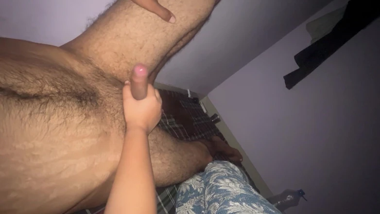 Sanayababhi: Big Cock While Sharing Bad in Night