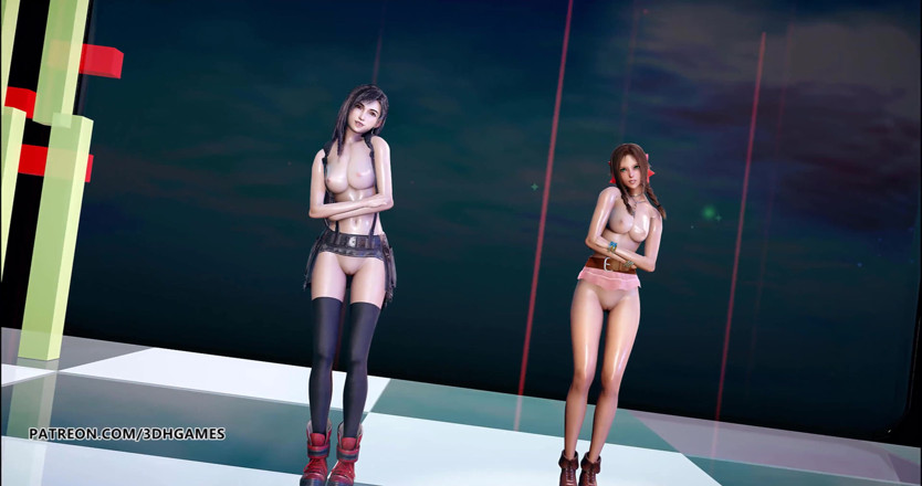 3D-Hentai Games: Berry good - Mellow Mellow, Tifa Lockhart Aerith, sexy striptease final...