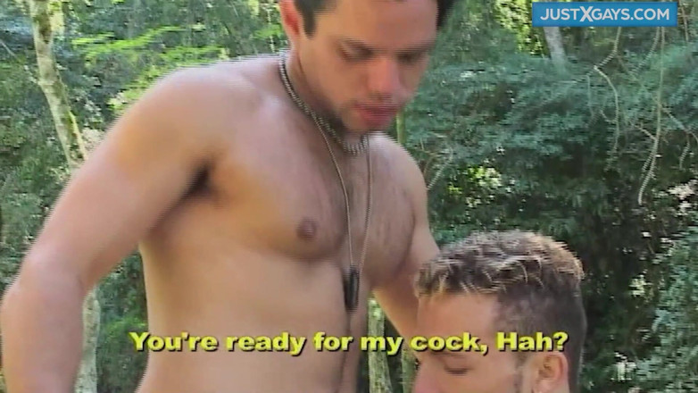 Just X Gays amateur porn: 2 geje pieprzą się ostro w lesie