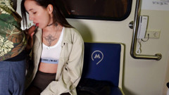 Ghomestory: Blowjob and sex in the Moscow metro! Juicy girl!