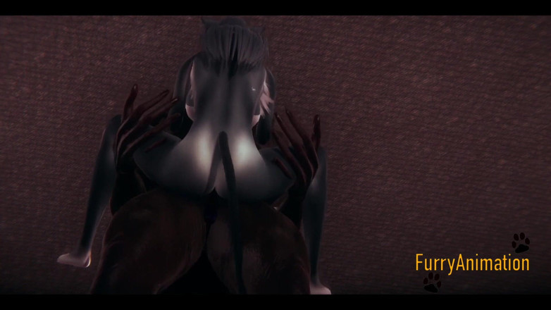 Yaoitube: Furry hentai - makhluk dan kucing hitam dientot liar sampai dicrot...