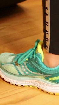 Sneaker Tease in Sheer Nylons