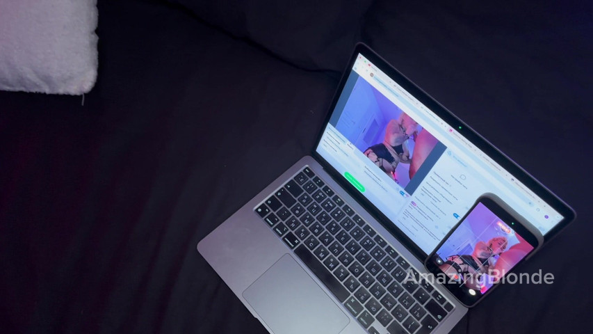 Amazing Blonde Bitch Fucked in Front of Viewers During a Webcam Show (Amazing Blonde)