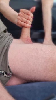 A Girl Caught Me Jerking off in the Car and Help Me Cum 4K