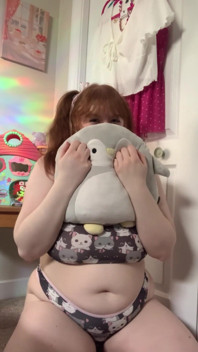 Submissive Redhead in Pigtails Adorably Strips for You
