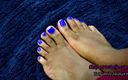 Chy Latte Smut: Chy Latte - 用蓝色波兰画我的脚趾 - 黑人恋足癖，脚趾恋物癖，脚，