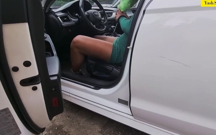 Yash Studio: Stepmom No Panties in a Public Car Park - Candid Pussy