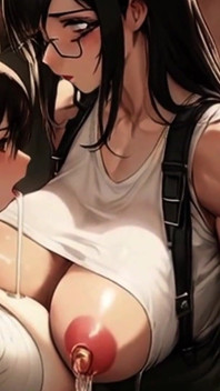 Emziren tifa baharatlı tonlardan yeni hentai'de süt servis ediyor