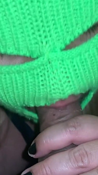My Friend's Stepmom Sneaks Out at Night to Play with My Cock. Real Homemade Blowjob