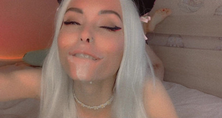 Dirty slut 666: ahegao chehre par doodh