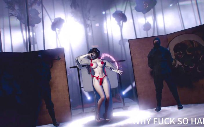 Why fuck so hard: 3 boyutlu seksi Japon striptizci büyük göğüslerini çıplak halde