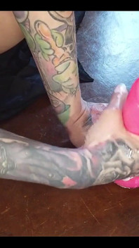 Avrunkning till en dildo