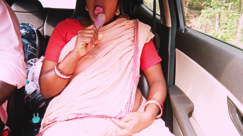 Telugu honey lips: Telugská služka a sex v autě na lesní silnici