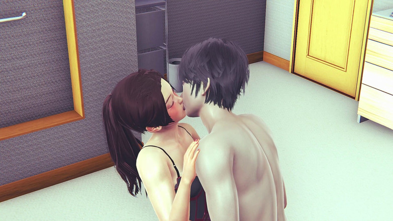 Joas22222: Blyg tjej Umehara Suzu 3D Hentai - Tit massage, kyssar &amp;cunnilingus tills orgasm...