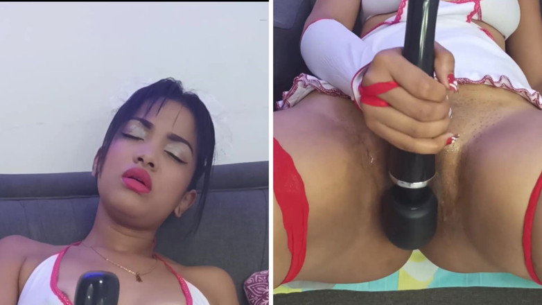 Xamy_97: Je me masturbe avec un Hitachi en fumant