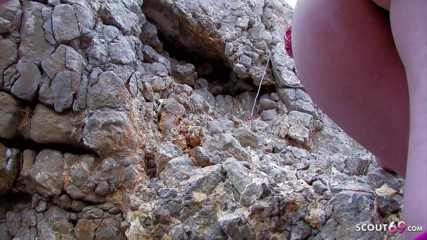 Full porn collection: Skinny teen Vladana caught having rough beach sex with stepdad