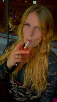 Smoking at My Balcony Smoking a Marlboro Red 100s