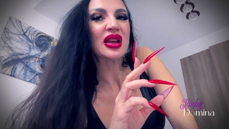 KinkyDomina: Long Nails Goddess Makes You Stroke for Her