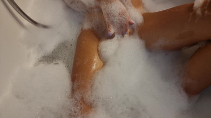 TheloveStory: Busty blonde teen masturbates in the bath