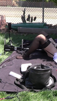 Sissy Maid Candy Gets Fucked by Her Machine Outdoors - Part 2