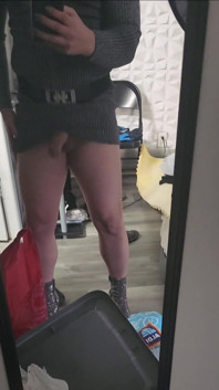 TS Touching Myself in the Mirror Big Dick