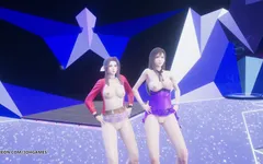[MMD] TAEYEON - INVU Aerith Tifa Lockhart quente striptease final fantasy sem censura hentai