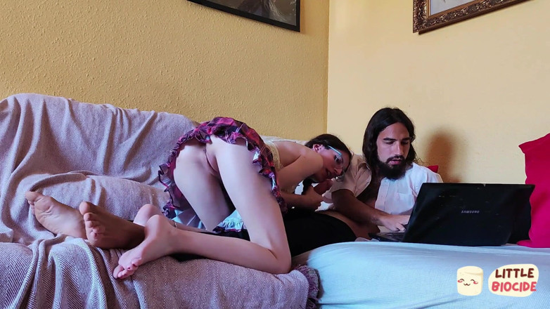 LittleBiocide: You work a lot Stepdaddy, I give you a blowjob...