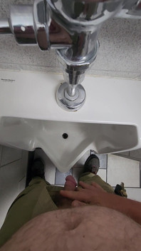 Pissing Ina Public Bathroom.