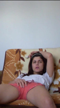 Sexy Teen Full Bladder Desperation on the Bed